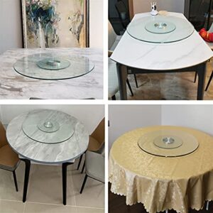 Dining Table Turntable Lazy Susan: Tempered Glass 360 Degree Turntable – Rotating Countertop Serving Tray For Your Dining Table, Kitchen Counters - Transparent 24" 28" 36" (Size : 70cm/27.6in)
