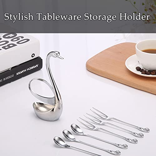 Tableware Storage Holder, Utensil Kitchen Organizer Carving Appearance Chopsticks Spoon Fork Knife Drying Rack Drainer Basket Flatware Storage Case for Family Kitchens Milk Tea Shops Cafe