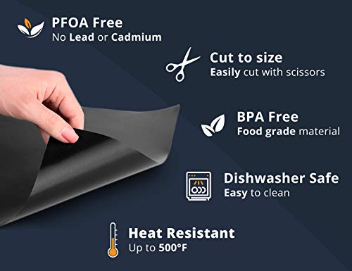 Oven Liners for Bottom of Oven - 3 Pack Large Heavy Duty Mats, 16.25”x23” Non-Stick Reusable Liner for Electric, Gas, Toaster Ovens, Grills - BPA & PFOA Free Kitchen Accessory to Keep Your Oven Clean