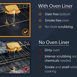 Oven Liners for Bottom of Oven - 3 Pack Large Heavy Duty Mats, 16.25”x23” Non-Stick Reusable Liner for Electric, Gas, Toaster Ovens, Grills - BPA & PFOA Free Kitchen Accessory to Keep Your Oven Clean