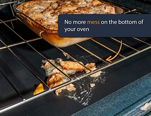 Oven Liners for Bottom of Oven - 3 Pack Large Heavy Duty Mats, 16.25”x23” Non-Stick Reusable Liner for Electric, Gas, Toaster Ovens, Grills - BPA & PFOA Free Kitchen Accessory to Keep Your Oven Clean