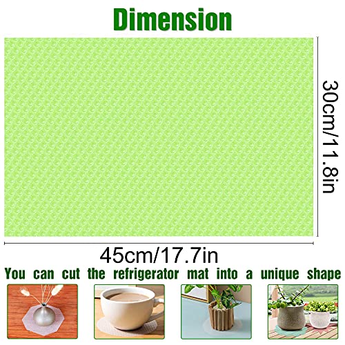 Theshai 8pcs Refrigerator Mats, Waterproof Non-Slip EVA Refrigerator Liner Pads, Can Be Cut Washable Fridge Mat, Also Great for Drawers Shelves Cabinets Storage Kitchen and Placemats