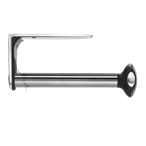 simplehuman KT1086 Quick Load Wall Mounted Kitchen Roll Holder, Suitable for Under Cupboard Cabinet, Easy One Sheet Tear, Easy to Install(Fits Kitchen Rolls Measuring 22-23cm) Brushed Stainless Steel