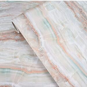 Peel and Stick Marble Granite Contact Paper for Kitchen Bathroom Countertop Backsplash Table Desk Furniture Self Adhesive Vinyl Marble Shelf Liner Wallpaper (24 by 117 Inches)