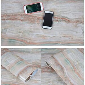 Peel and Stick Marble Granite Contact Paper for Kitchen Bathroom Countertop Backsplash Table Desk Furniture Self Adhesive Vinyl Marble Shelf Liner Wallpaper (24 by 117 Inches)