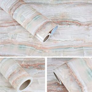 Peel and Stick Marble Granite Contact Paper for Kitchen Bathroom Countertop Backsplash Table Desk Furniture Self Adhesive Vinyl Marble Shelf Liner Wallpaper (24 by 117 Inches)