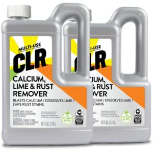 clr calcium, lime & rust remover, blasts calcium, dissolves lime, zaps rust stains, 42 ounce bottle (pack of 2)