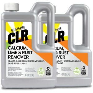 CLR Calcium, Lime & Rust Remover, Blasts Calcium, Dissolves Lime, Zaps Rust Stains, 42 Ounce Bottle (Pack of 2)