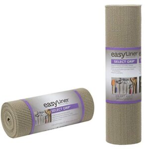 Duck 281874/1100731 Select Grip EasyLiner Non-Adhesive Shelf Liner, 20" x24' and 12" x20', 2 Rolls Total, Brownstone