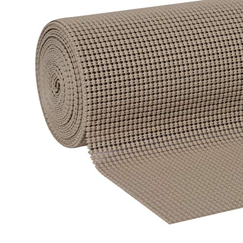 Duck 281874/1100731 Select Grip EasyLiner Non-Adhesive Shelf Liner, 20" x24' and 12" x20', 2 Rolls Total, Brownstone