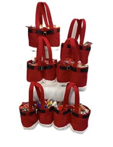 christmas decorations gift bags – decorations for bottles, festive bags sweater party table decor – santa outfit design, christmas tableware, silverware holders, wine bottle bags, candy pouch bag, knife spoon fork bag, mini christmas stockings for xmas gi