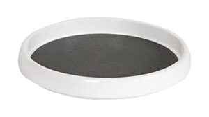kitchen spaces non-skid lazy susan pantry/cabinet turntable organizer, gray, standard, (3061a12-amz)