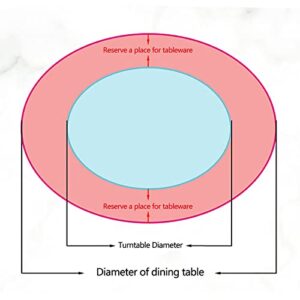 CIMOO Tempered Glass Lazy Susan Turntable, Dining Table Transparent Round Turntable, Large Tabletop Rotating Serving Tray-80cm