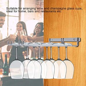 Fdit Metal Wine Glass Rack, Stainless Steel Wine Glasses Holder Wall Mount Stemware Rack Storage Shelf Bar for The Cabinet