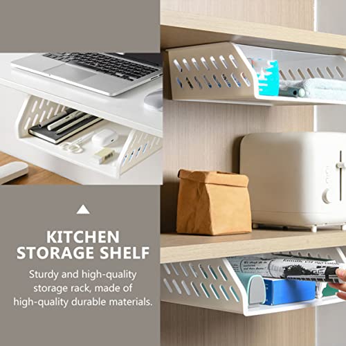 Zerodeko 1Pc Hollow Storage Shelf Kitchenware Storage Holder Under Desk Rack Toilet Board Stand for Desk Bedroom