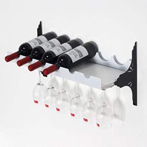 creative simplicity wrought iron metal mounted hanging wine glass hanger organizer rack mug cabinet holder j1117, pibm, black