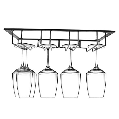 Talany Wine Glass Holder, Stemware Rack Organizer Wine Glasses Hanger for Modern Decor for Bar for Kitchen(Black)