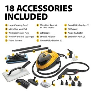 Wagner Spraytech 0282014 915e On-Demand Steam Cleaner & Wallpaper Removal, Multipurpose Power Steamer, 18 Attachments Included (Some Pieces Included in Storage Compartment)