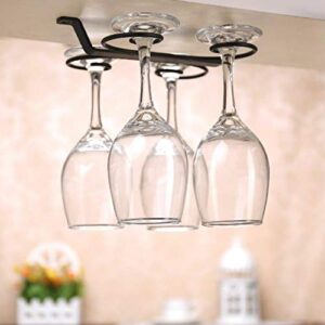 yinuoday wine glass rack under cabinet, metal stemware glass holder hanger glasses storage hanger organizer for bar kitchen storage decor