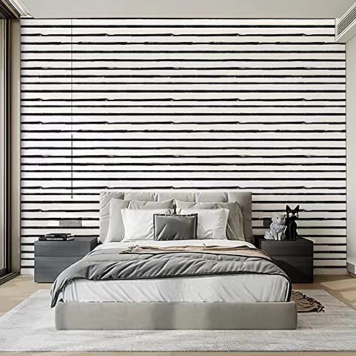 Self Adhesive Straight Lines Shelf Liner Contact Paper Striped Peel and Stick Wallpaper for Bedroom Kitchen Bathroom Walls Cabinets Dresser Drawer Liner Arts Crafts Decal 17.7X117 Inches