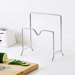 Stainless Iron Cutting Board Holder Wire Stand Organizer Pot Lid Rack Organizer fit for Kitchen Cabinet Rack Storage
