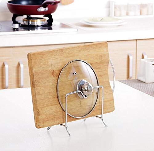 Stainless Iron Cutting Board Holder Wire Stand Organizer Pot Lid Rack Organizer fit for Kitchen Cabinet Rack Storage