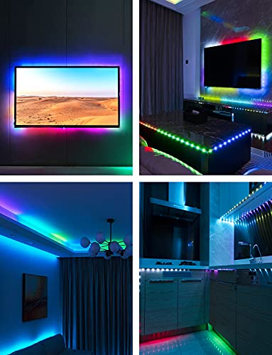 Daymeet LED Lights for TV, 9.8FT Led Backlight TV Lights RGB Led TV Lights for 32-60inch TV USB Led Strip Lights for TV Led Lights Sync with Music Bluetooth APP Control Led Lights for Bedroom