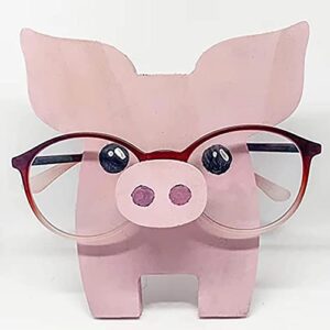 Yaoercty Delivered Before Christmas - Cute Creative Animal Glasses Rack Holder, 1PC Cute Wooden Animal Shaped Glasses Frame Home Office Desktop Decor,Valentine's Day (G)