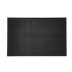 winco bm-1812k, 18×12-inch black service mat, plastic professional bar glass serving spill mat