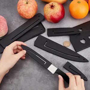 CHGCRAFT 13Pcs 7 Sizes Plastic Universal Knife Edge Guards Non-BPA Knife Sheath Black Knife Cover Sleeves Knife Protectors