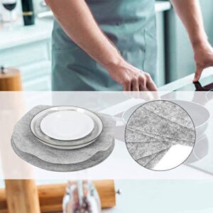 Plate Separators Storage, Set Of 48/24Pcs 3 Different Size, Thick and Premium Soft Felt Plate Dividers For Dish/Coffee Saucers Protecting and Stacking(48Pcs)