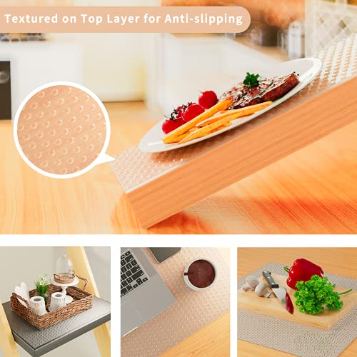 Shelf Liner, MAGORUI DIY Shelf Liners for Kitchen Drawer, Washable EVA Material Clear Cabinet Liner, Oil-Proof Water-Proof Drawer Liner for Cupboard, Refrigerator, Storage, Desk, 17.5'' x 118.1''