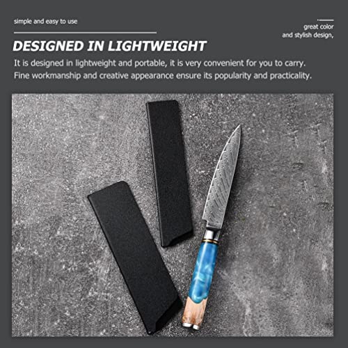 Hemoton Chef Knife Bag Cutlery Pockets: 3Pcs Flocking Knife Sheath Holder Kitchen Knife Gift Box Guards 19.7 * 5.3cm, 16.5 * 3.3cm, 15.6 * 4.3cm