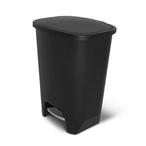 glad 20 gallon / 75 liter extra capacity plastic step trash can with cloroxtm odor protection | fits kitchen pro 20 gallon trash bags