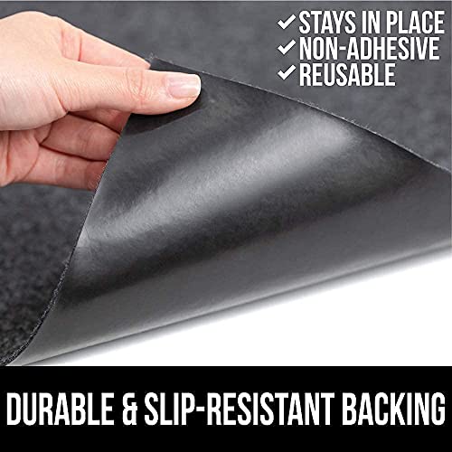 Gorilla Grip Drawer Liner and Under Sink Mat, Drawer Liner Size 12x20 in Beige, and Under Sink Mat Size 24x40 in Black, 2 Item Bundle