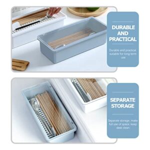 UPKOCH 4pcs box Holders Draining Silverware Flatware Holder Caddy Drainer Drainage and Drying Dish Drain Case Cutter for with Household Cutlery Drawer Decorative Rack Countertop