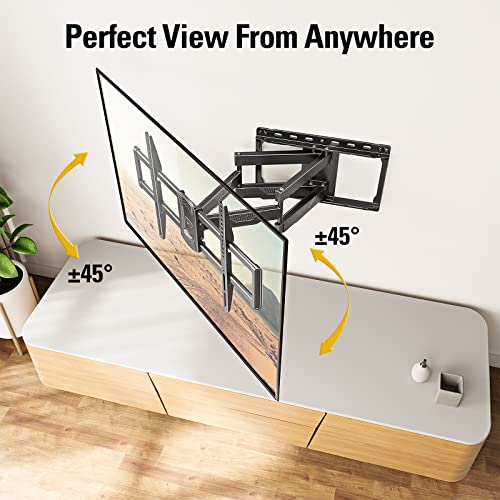 Mounting Dream UL listed Full Motion TV Wall Mount Swivel and Tilt for Most 42-75 Inch Flat Screen TV, TV Mount Bracket with Articulating Dual Arms, Max VESA 600x400mm, 100 lbs, Fits 16" Studs, MD2617