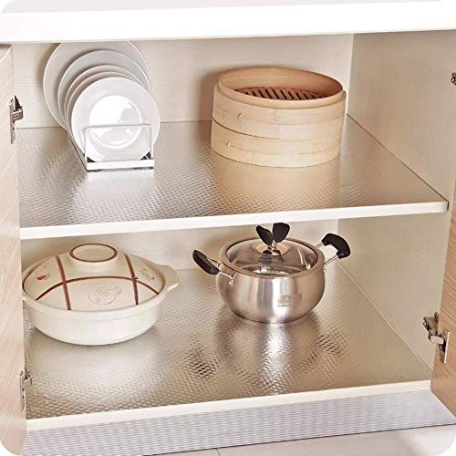 Taamall Simplemuji Kitchen Stove Backsplash Aluminum Foil Self-Adhesive Sticker Waterproof Oilproof Wallpaper Cabinet Shelf Liners Paper 15.8inch by 9.8ft