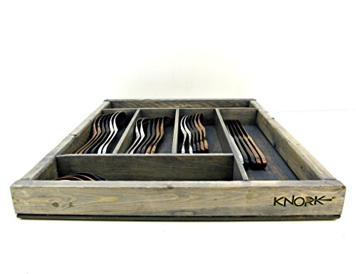 Knork Storage Tray/Flatware Organizer, large, Weathered Gray