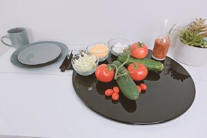 deluxe black acrylic lazy susan