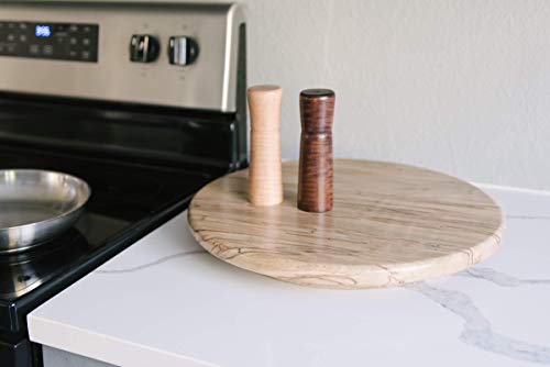 Ambrosia Maple Wood Lazy Susan Turntable 16", Dining Room Centerpiece