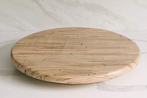 Ambrosia Maple Wood Lazy Susan Turntable 16", Dining Room Centerpiece