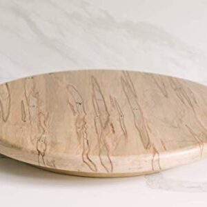 Ambrosia Maple Wood Lazy Susan Turntable 16", Dining Room Centerpiece