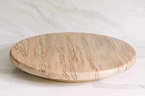 Ambrosia Maple Wood Lazy Susan Turntable 16", Dining Room Centerpiece