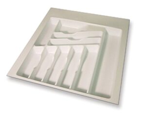 vance 19 x 21 inch trimmable flatware drawer organizer | white