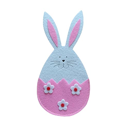 Harrod Easter Silverware Bags | Easter Party Felt Silverware Holder - Easter Table Decorations Silverware Storage Bag for Dinner Party Decorations