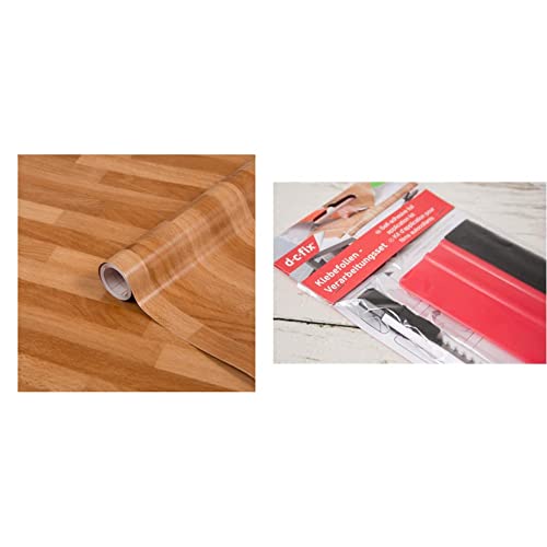 d-c-fix Self Adhesive Peel and Stick Waterproof Contact Paper for Kitchen and Bath Countertops Cabinets and DIY, Butcher Block Wood, 26.5'' x 78.7" with Applicator Kit