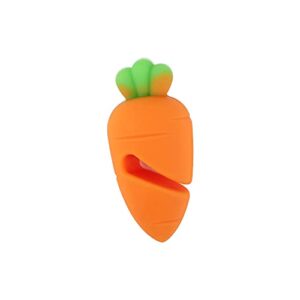 pot lid rack spill-proof silicone kitchen tools carrot shape creative heat-resisting specialty tools overflow stoppers(a)