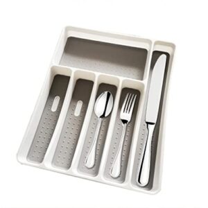 drawer organizer cutlery tray silverware utensil storage 6 sections for kitchen office dinning room