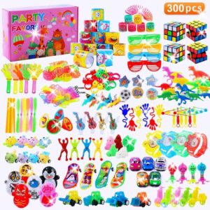300 pcs party favors toy assortment for kids, valentines day gifts for kids, easter basket stuffers ,birthday gift toys, stocking stuffers,treasure box toys, carnival prizes, school classroom rewards, pinata stuffers, bulk toys treasure box for boys and g